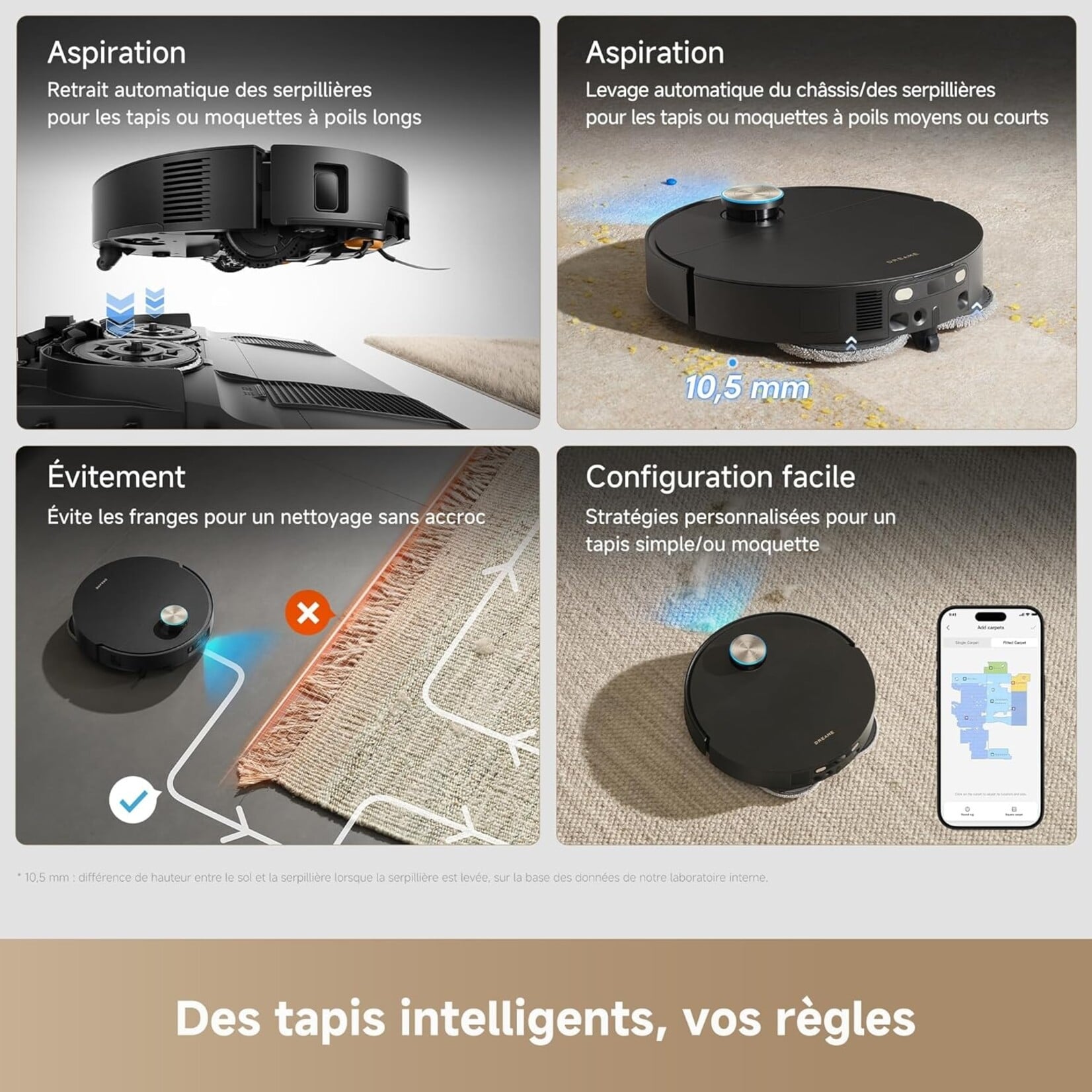 DREAME X50s Ultra Black – Robot Aspirateur Laveur Intelligent avec Station Automatique - Thumbnail 8