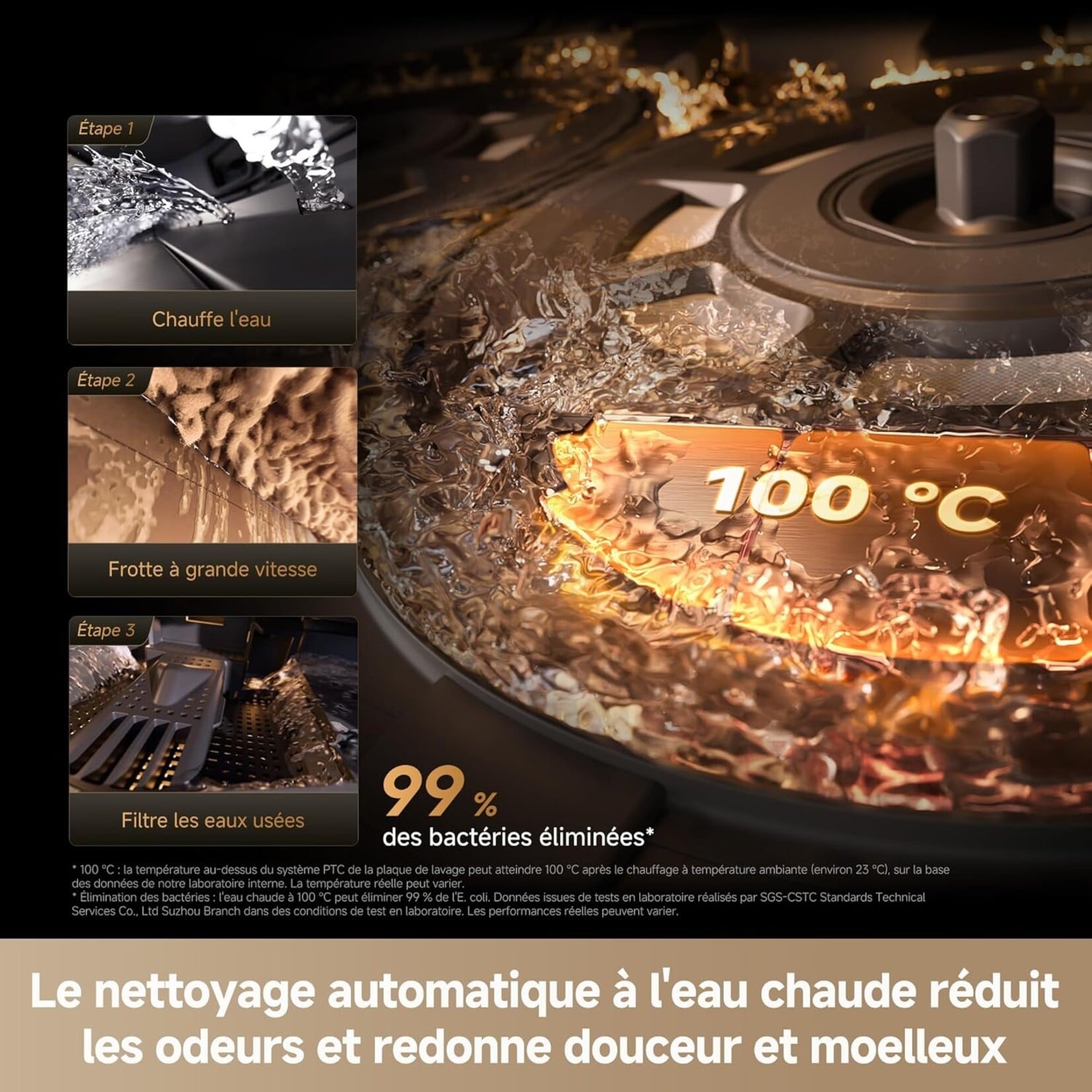 DREAME X50s Ultra Black – Robot Aspirateur Laveur Intelligent avec Station Automatique - Thumbnail 6