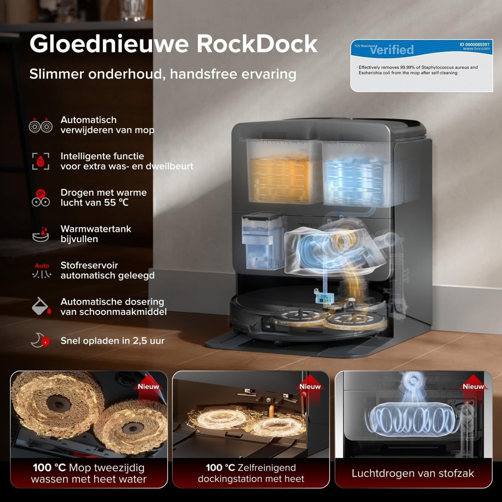 Roborock Saros 20 Set – Robot Aspirateur Laveur Intelligent Haut de Gamme - Thumbnail 4