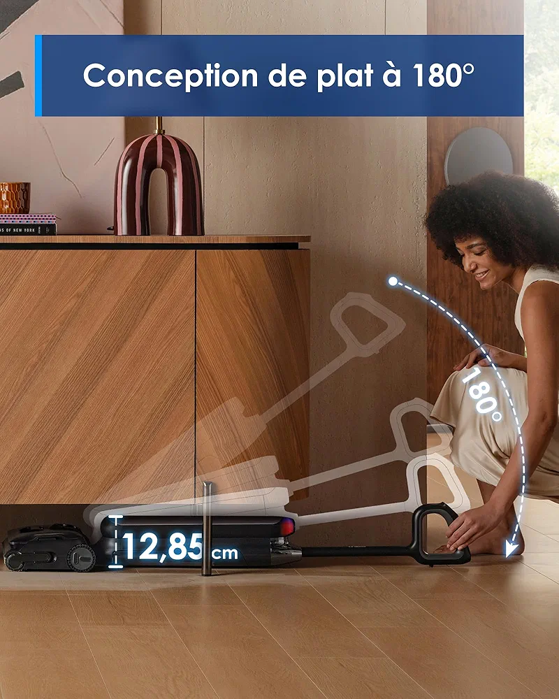 Tineco Floor One S9 Artist – Aspirateur Laveur Sans Fil 22 000 Pa | FlashDry 85°C | 180° Flat | 50 min - Thumbnail 4