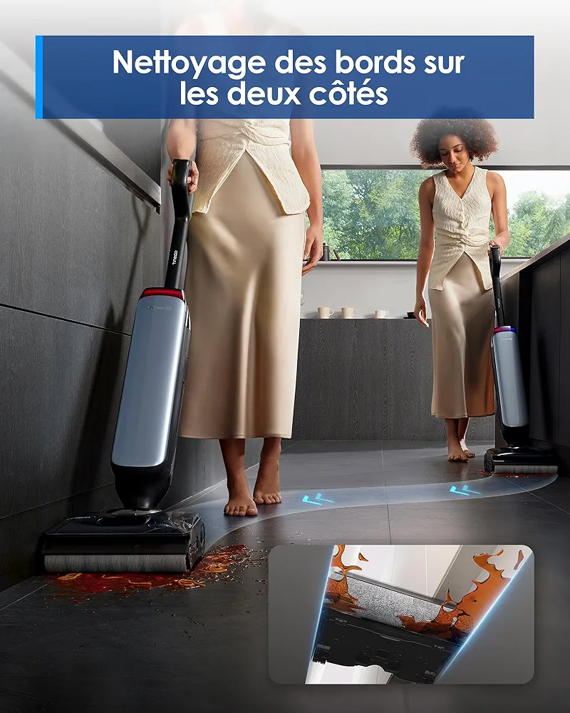 Tineco Floor One S9 Artist – Aspirateur Laveur Sans Fil 22 000 Pa | FlashDry 85°C | 180° Flat | 50 min - Thumbnail 10