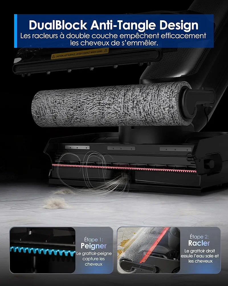Tineco Floor One S9 Artist Steam Pro – Aspirateur Laveur Vapeur Sans Fil | HyperSteam 160°C | 90 min - Thumbnail 10
