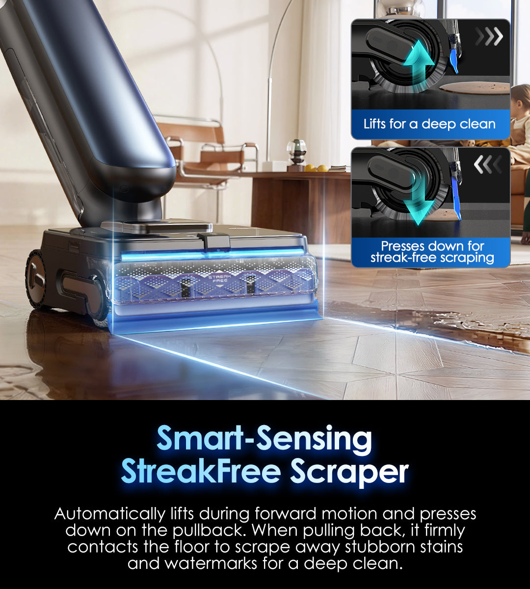 Tineco FLOOR ONE Station S9 Artist – Aspirateur Laveur Sans Fil avec Station Intelligente - Thumbnail 9