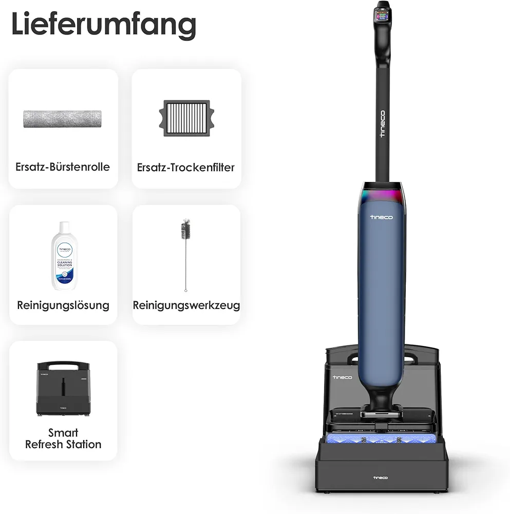 Tineco FLOOR ONE Station S9 Artist – Aspirateur Laveur Sans Fil avec Station Intelligente - Thumbnail 8