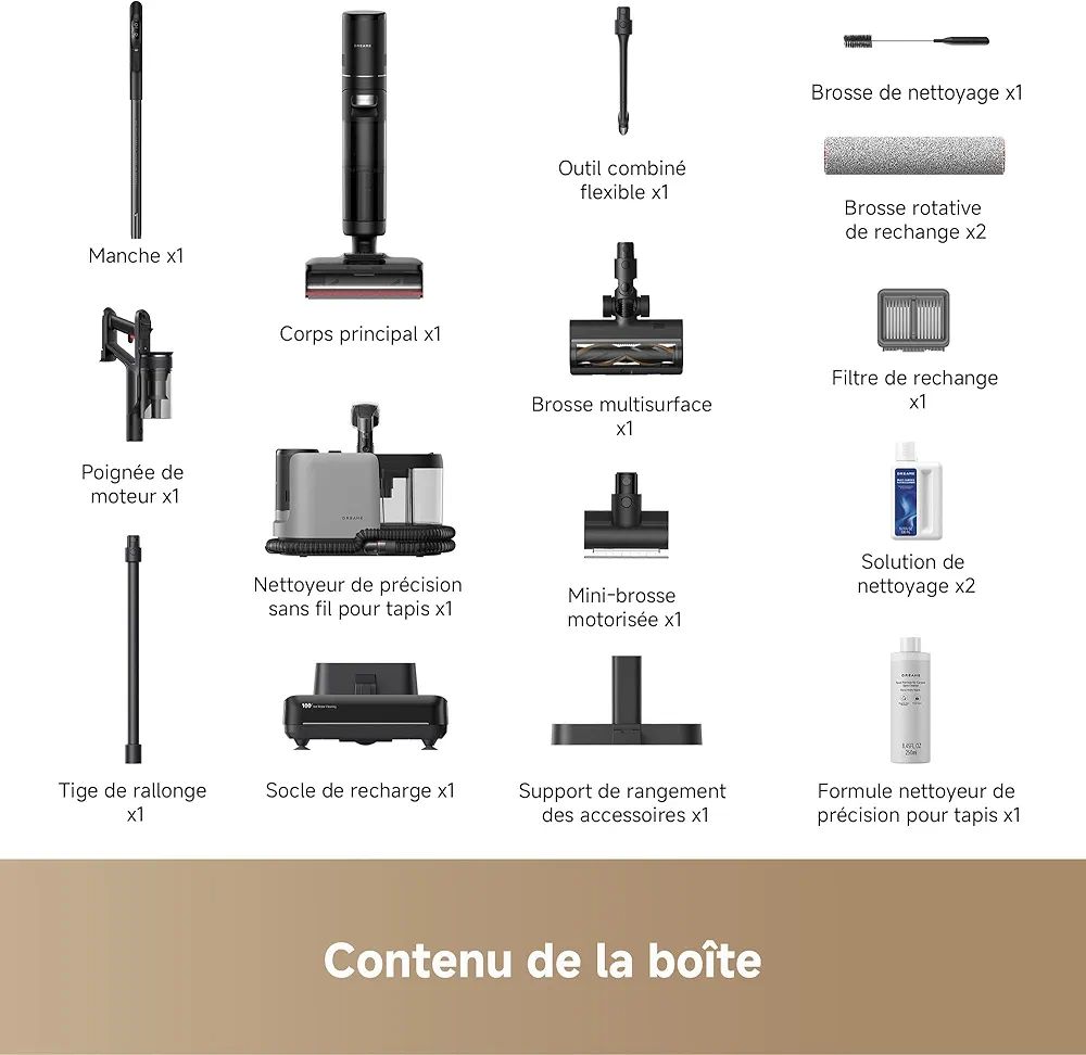 DREAME H15 Mix – Aspirateur Laveur Sans Fil 7-en-1 | 23 000 Pa | IA | Auto-Nettoyage 100°C - Thumbnail 6