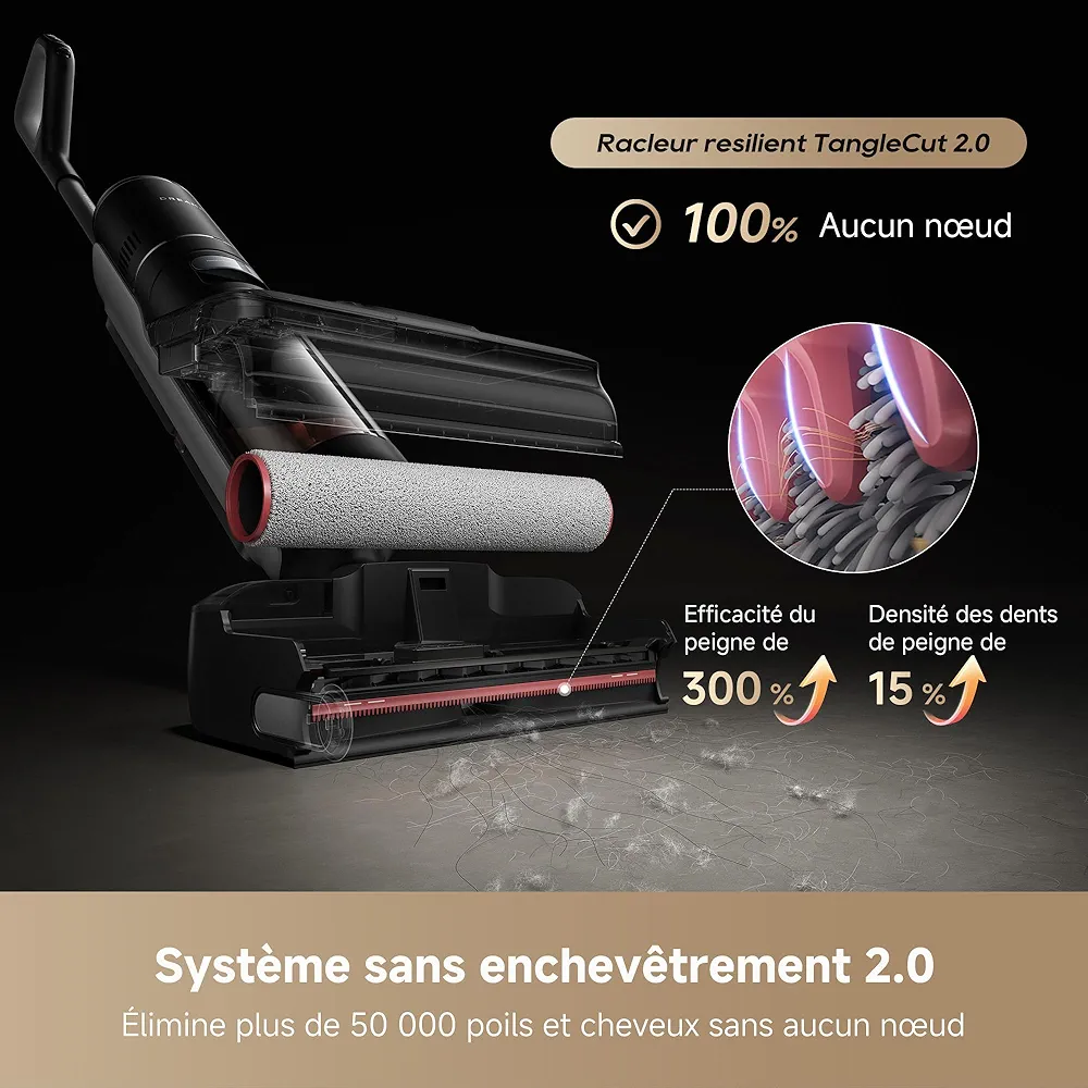 DREAME H15 Mix – Aspirateur Laveur Sans Fil 7-en-1 | 23 000 Pa | IA | Auto-Nettoyage 100°C - Thumbnail 7