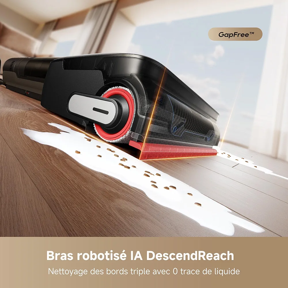 DREAME H15 Mix – Aspirateur Laveur Sans Fil 7-en-1 | 23 000 Pa | IA | Auto-Nettoyage 100°C - Thumbnail 8