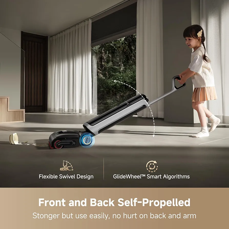 DREAME H15 Pro Heat – Aspirateur Laveur Sans Fil | 22 000 Pa | Eau Chaude 85°C | IA | 180° Flat - Thumbnail 3