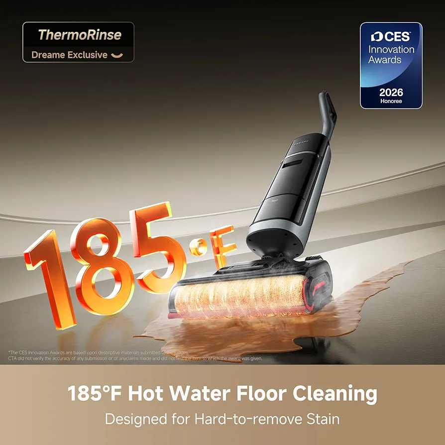 DREAME H15 Pro Heat – Aspirateur Laveur Sans Fil | 22 000 Pa | Eau Chaude 85°C | IA | 180° Flat - Thumbnail 10