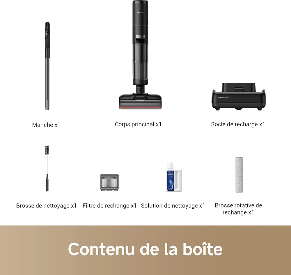 DREAME H15 Pro – Aspirateur Laveur Sans Fil 21 000 Pa | AI DescendReach | Lavage 100°C | Contrôle par Application - Thumbnail 6