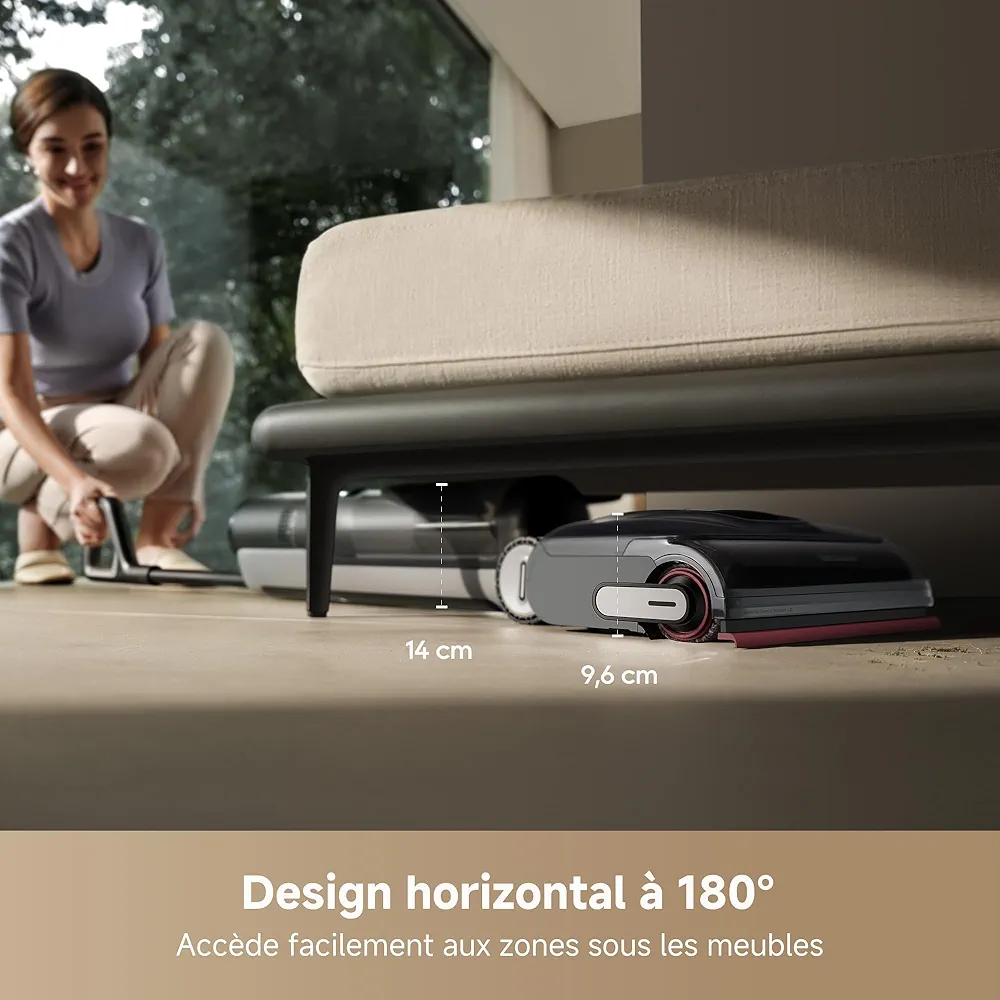 DREAME H15 Pro – Aspirateur Laveur Sans Fil 21 000 Pa | AI DescendReach | Lavage 100°C | Contrôle par Application - Thumbnail 10