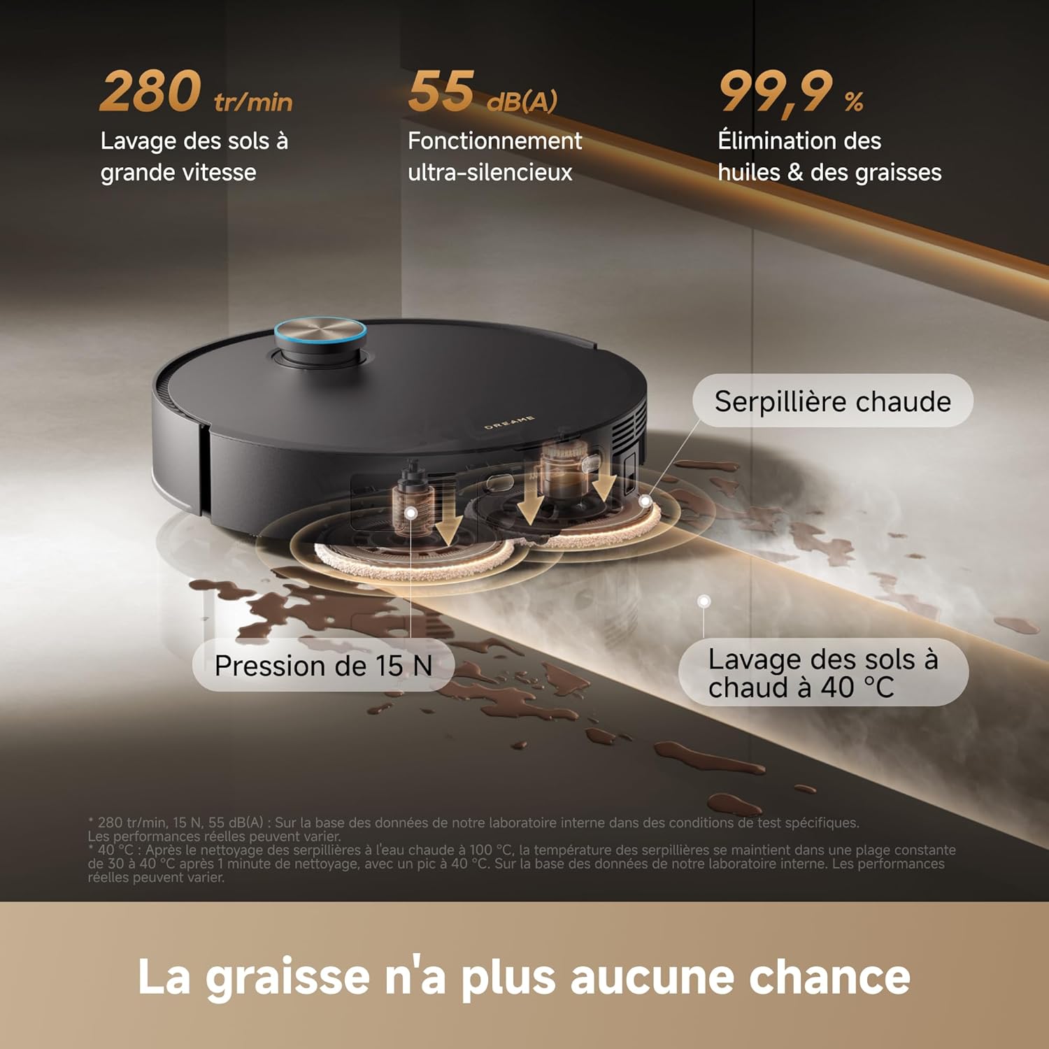 DREAME X60 Pro Ultra Complete – Robot Aspirateur Laveur 35 000 Pa | Ultra Fin | Station Auto - Thumbnail 9