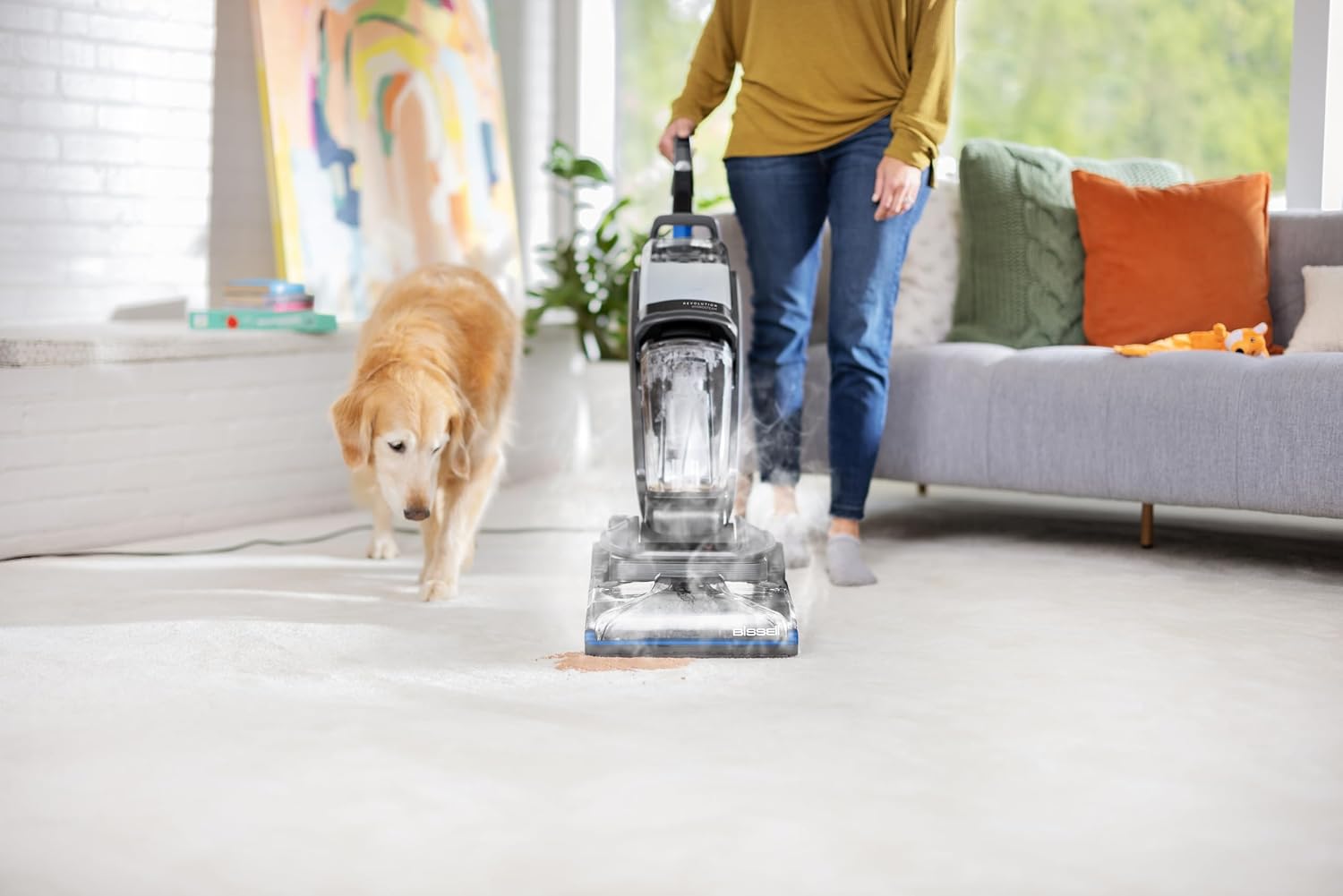 Bissell Revolution™ HydroSteam™ – Shampouineuse Nouvelle Génération pour Tapis & Salons - Thumbnail 7