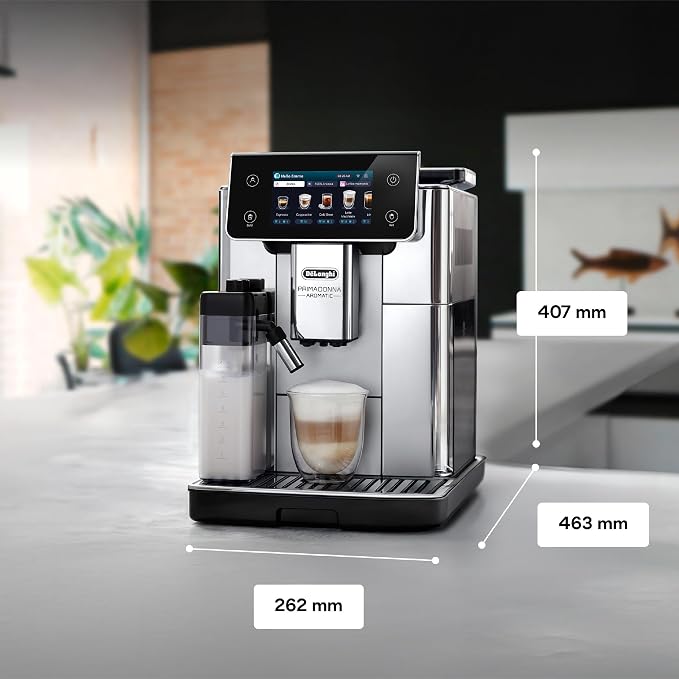 De’Longhi PrimaDonna Aromatic ECAM630.75 – Machine à Café Automatique avec Broyeur - Thumbnail 5