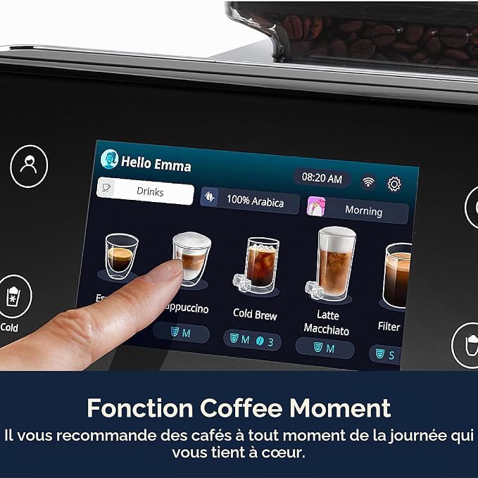 De’Longhi PrimaDonna Aromatic ECAM630.75 – Machine à Café Automatique avec Broyeur - Thumbnail 6